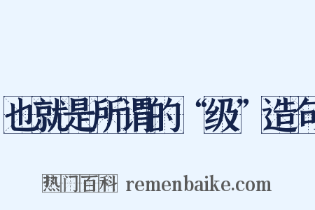 也就是所谓的“级”造句是什么意思的图片